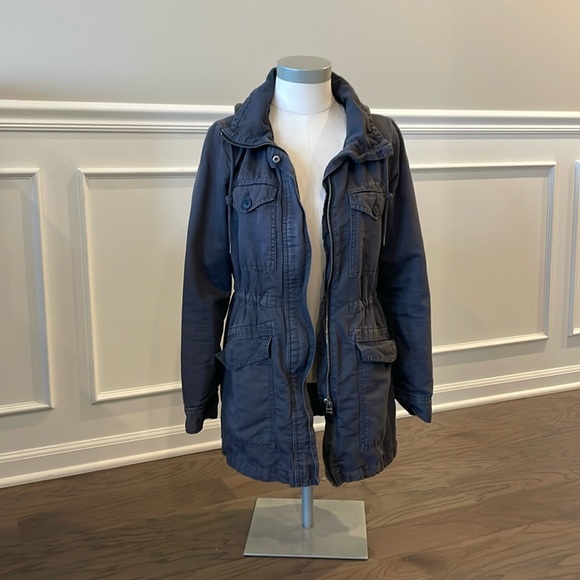 LOFT Jackets & Blazers - LOFT Grey Hooded Utility Jacket - Size XS